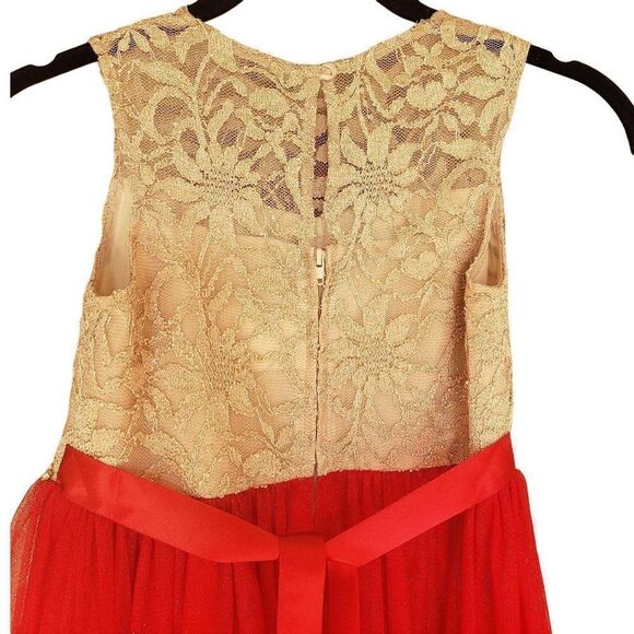 Girls Formal Dress Red Hi Low Pageant Ball Gown Size 6X NWOT - Picture 6 of 8